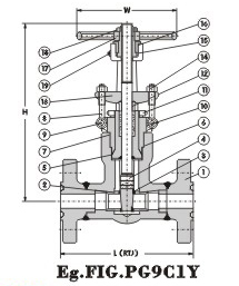 Flanged End Pressure Seal Gate Valve 900Lb~2500Lb 